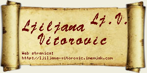 Ljiljana Vitorović vizit kartica